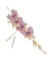 Women Purple & Gold-Toned Beaded Hair Accessory Set